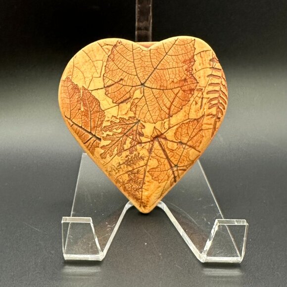 VTG Malabar Pottery Heart-Shaped Wall Pocket Vase - Picture 2 of 13